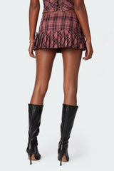 Jamie Pleated Plaid Mini Skort