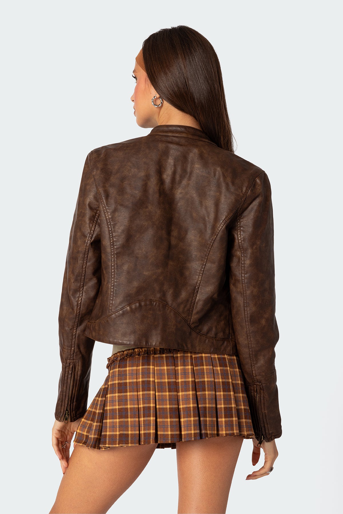 Teddi Washed Faux Leather Jacket