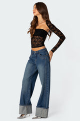 Vesper Cuffed Low Rise Jeans