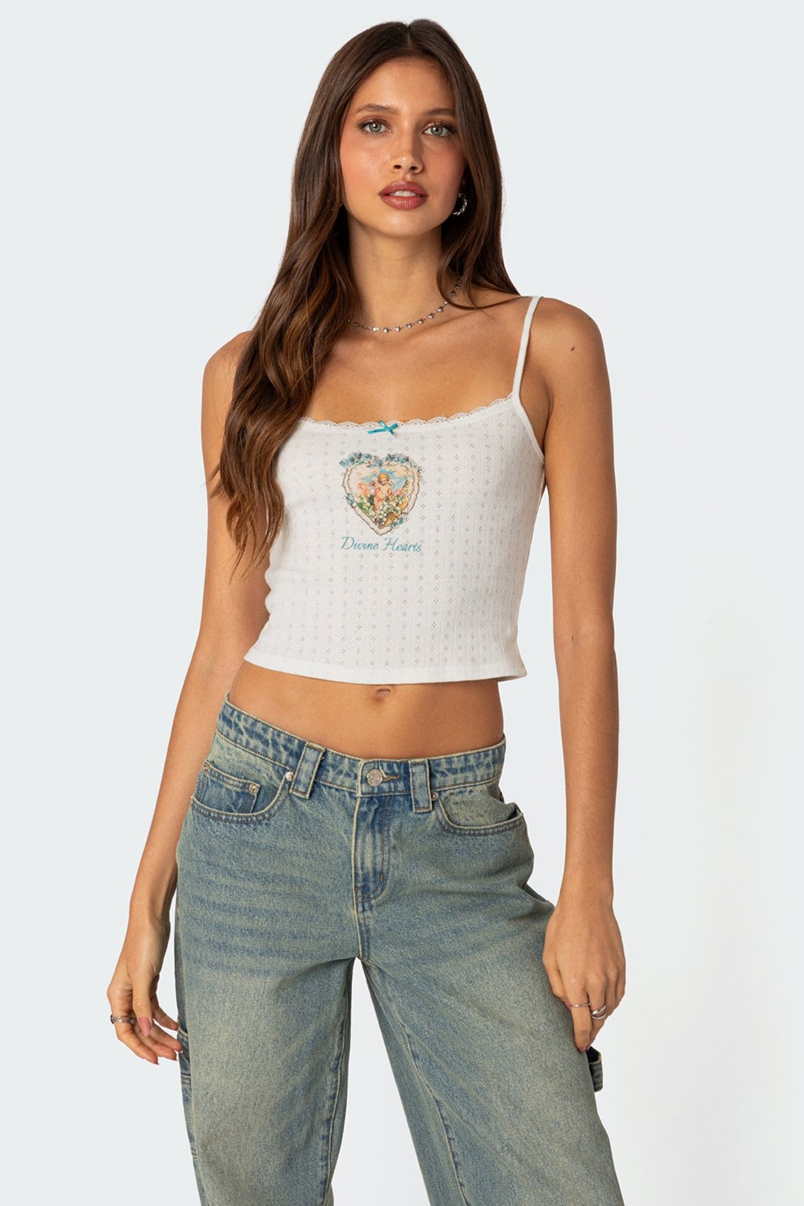 Divine Hearts Pointelle Tank Top