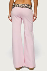 Leopard Foldover Pants
