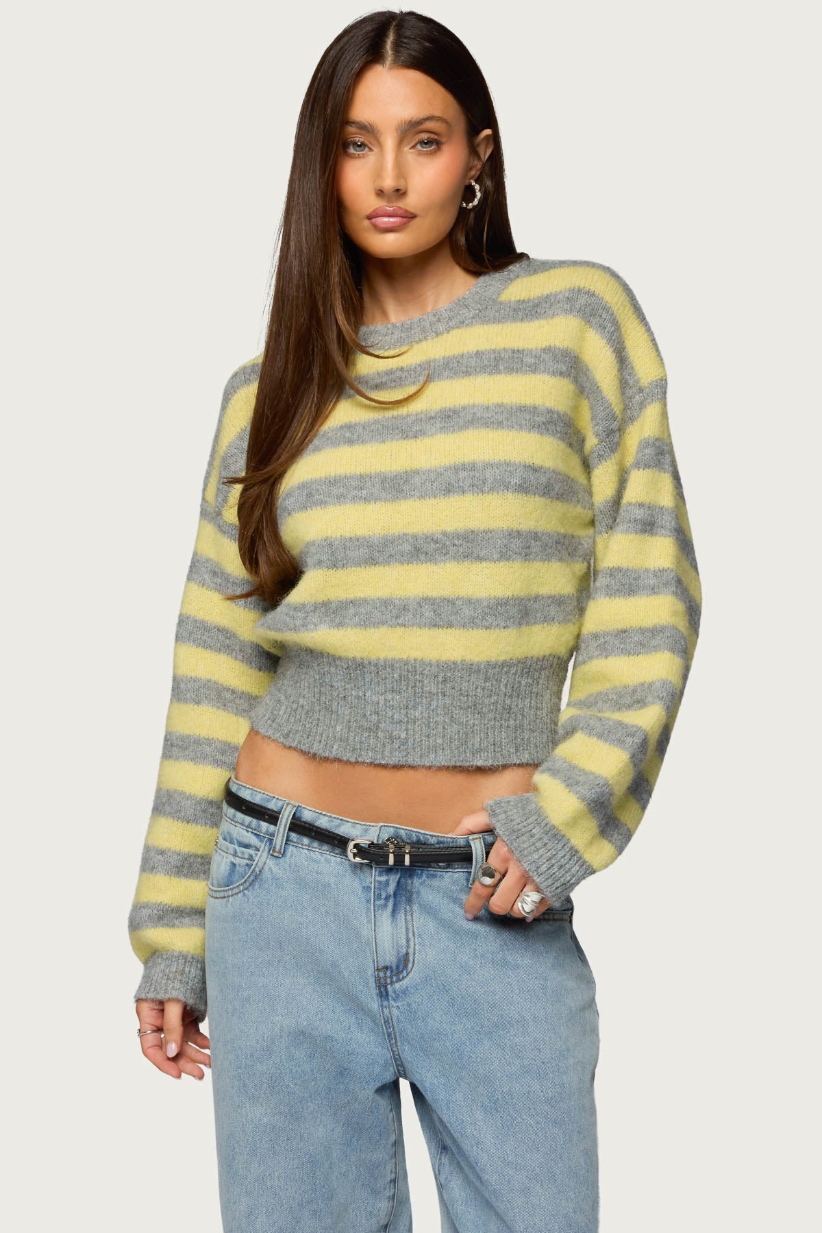 Penelope Fuzzy Striped Sweater