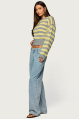 Penelope Fuzzy Striped Sweater