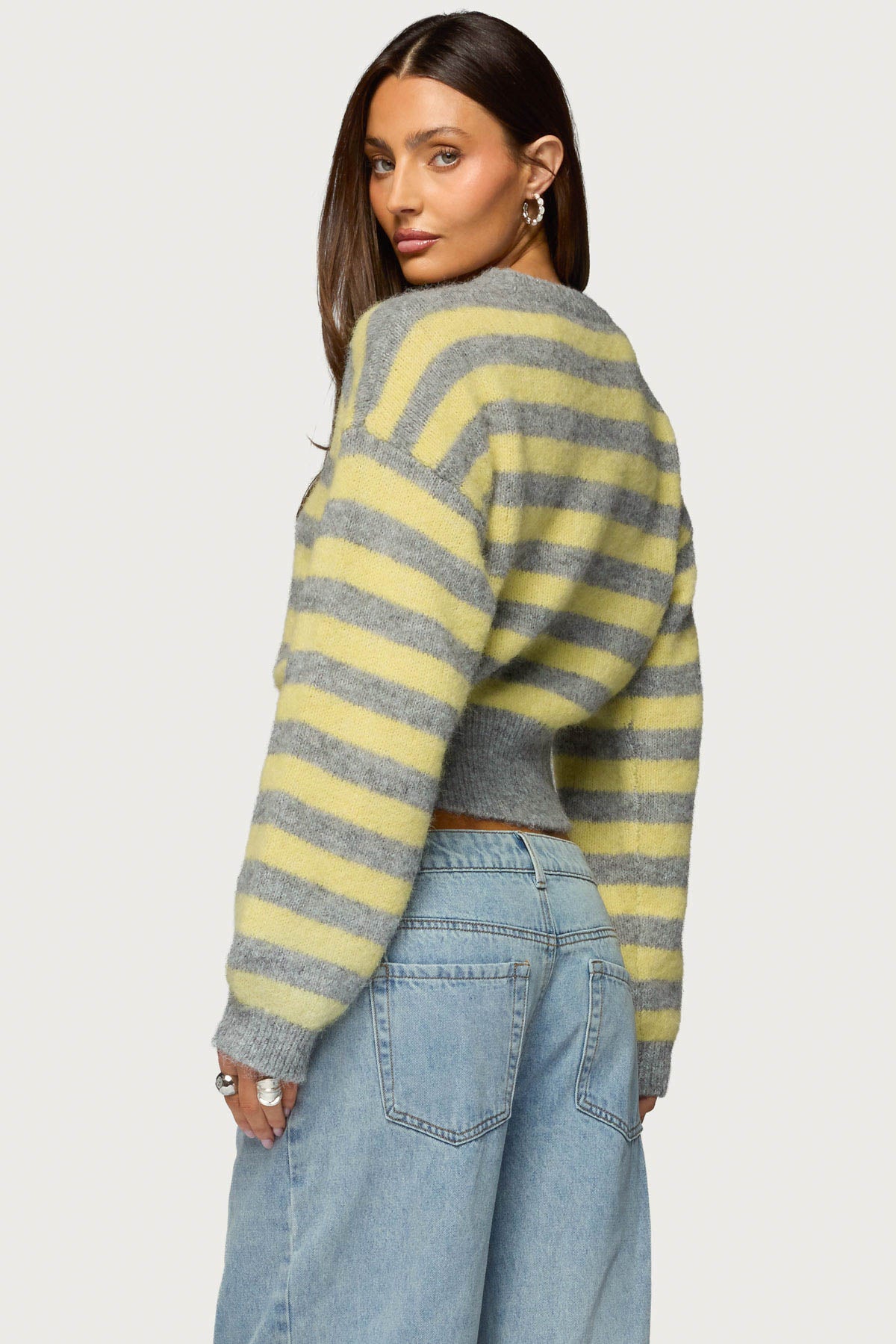 Penelope Fuzzy Striped Sweater