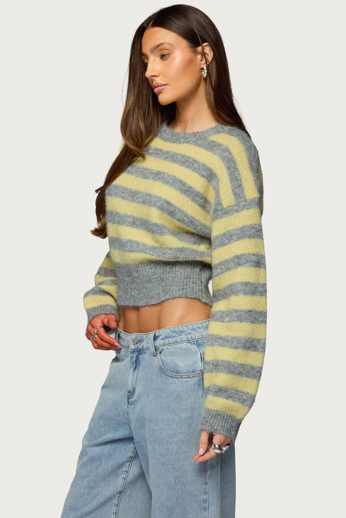Penelope Fuzzy Striped Sweater