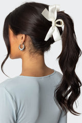 Satin Bow Hair Clip