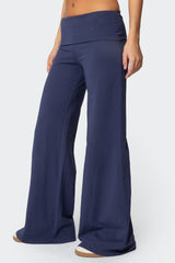 Wide Leg Fold Over Pants