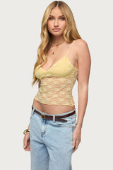 Eira Sheer Lace Tank Top