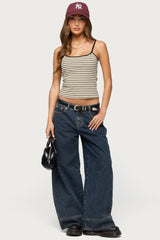 Gretta Striped Ribbed Tank Top