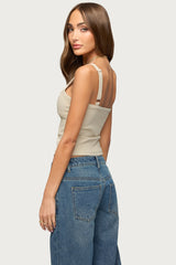 Karin Cut Out Ribbed Tank Top