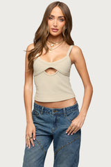 Karin Cut Out Ribbed Tank Top