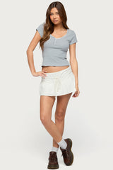 Kady Striped Henley T Shirt