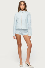 Myah Pinstripe Micro Shorts