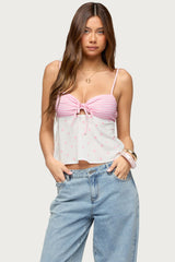 Tilly Mixed Print Top