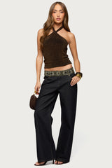 Katalya Glitter Halter Top