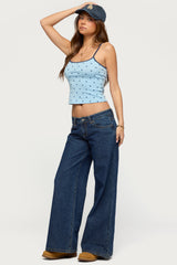 Carlah Contrast Polka Dot Tank Top