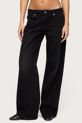 Raelynn Washed Low Rise Baggy Jeans