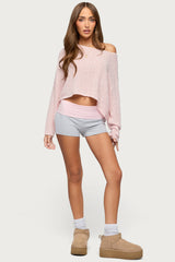 Emmey Contrast Foldover Shorts