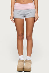 Emmey Contrast Foldover Shorts