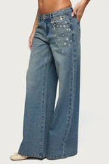 Mahlia Button Low Rise Baggy Jeans