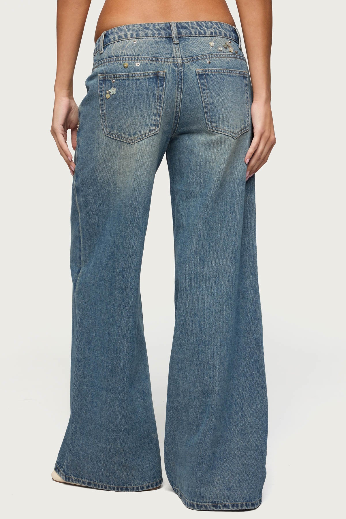 Mahlia Button Low Rise Baggy Jeans