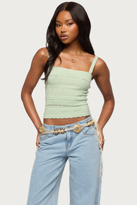 Naia Pointelle Knit Tank Top