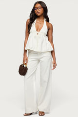 Safia Denim Halter Top