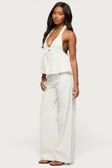 Safia Denim Halter Top