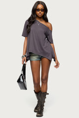 Josy Off Shoulder Handkerchief Top