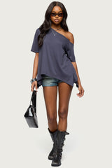 Josy Off Shoulder Handkerchief Top