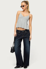 Petite Raelynn Washed Low Rise Baggy Jeans