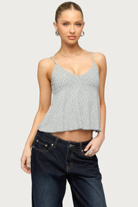 Kelli Floral Babydoll Tank Top