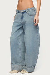Petite Kella Low Rise Baggy Jeans