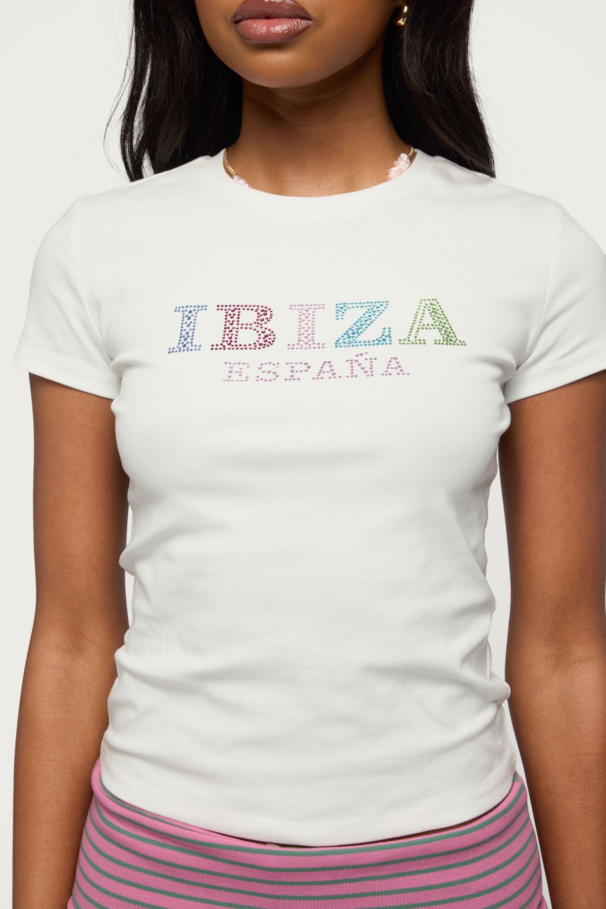 Ibiza Rhinestone T Shirt