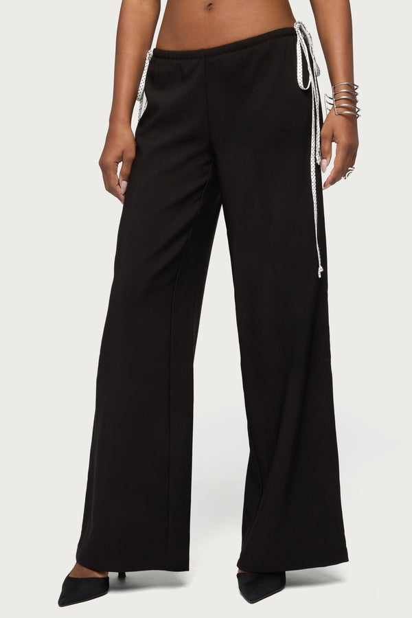 Mikah Dotted Ribbon Wide Leg Pants