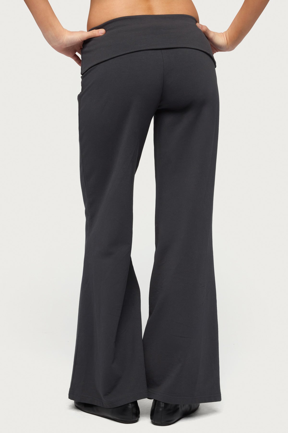 Petite Wide Leg Fold Over Pants