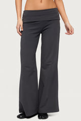 Petite Wide Leg Fold Over Pants