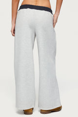 Petite Edikted Contrast Embroidered Sweatpants