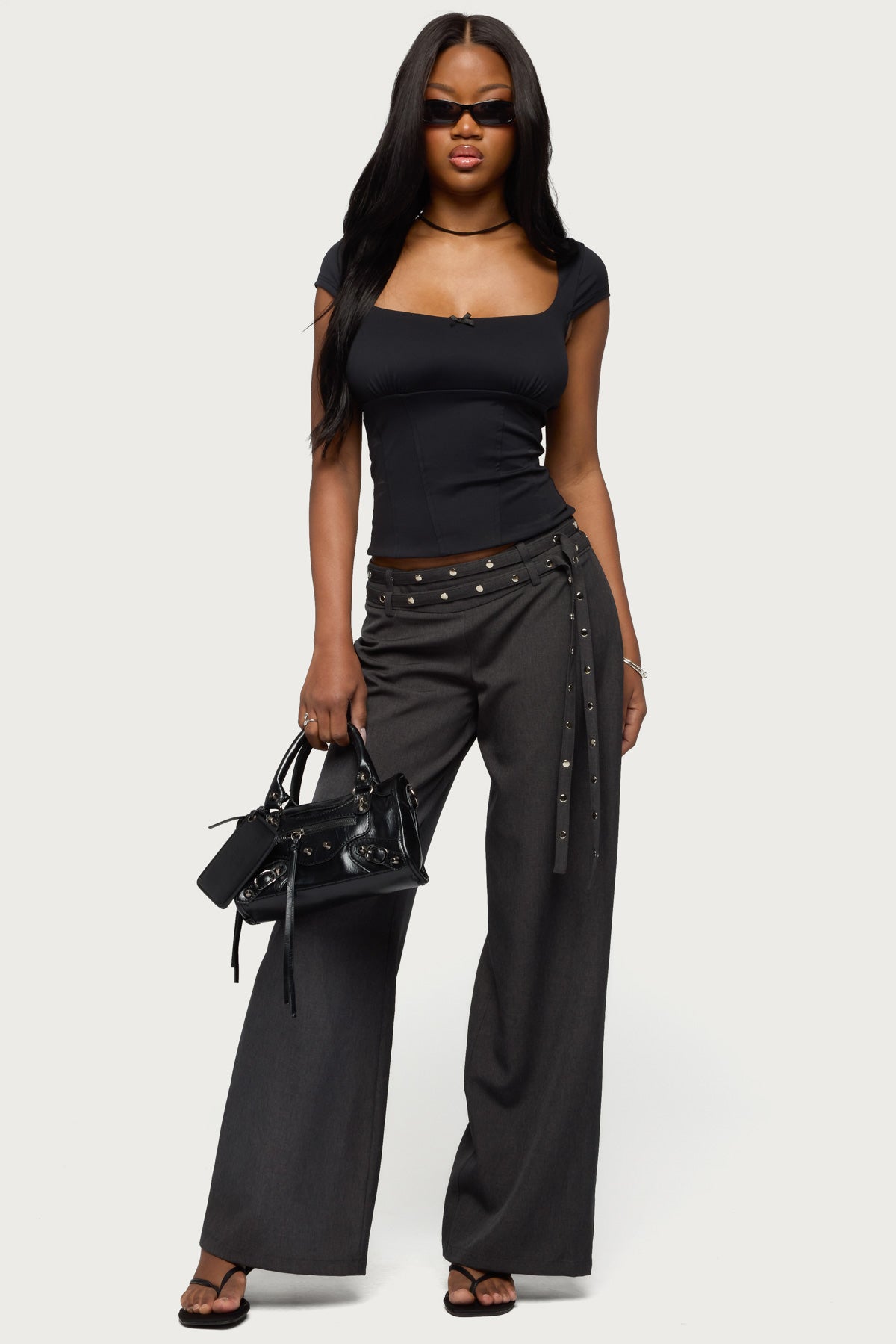 Cruz Double Belt Baggy Tailored Pants – edikted