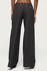 Cruz Double Belt Baggy Tailored Pants