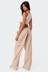 Lyric Linen Look Cargo Pants