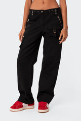 Saphire Low Rise Cargo Pants