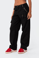 Saphire Low Rise Cargo Pants