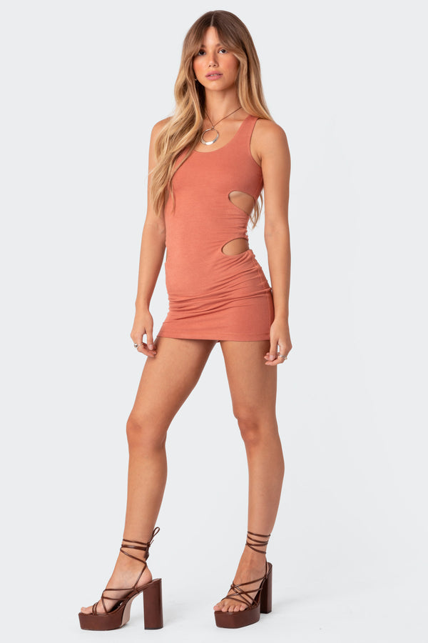 Wilma Cut Out Knit Mini Dress