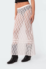 Sandra Sheer Lace Maxi Skirt