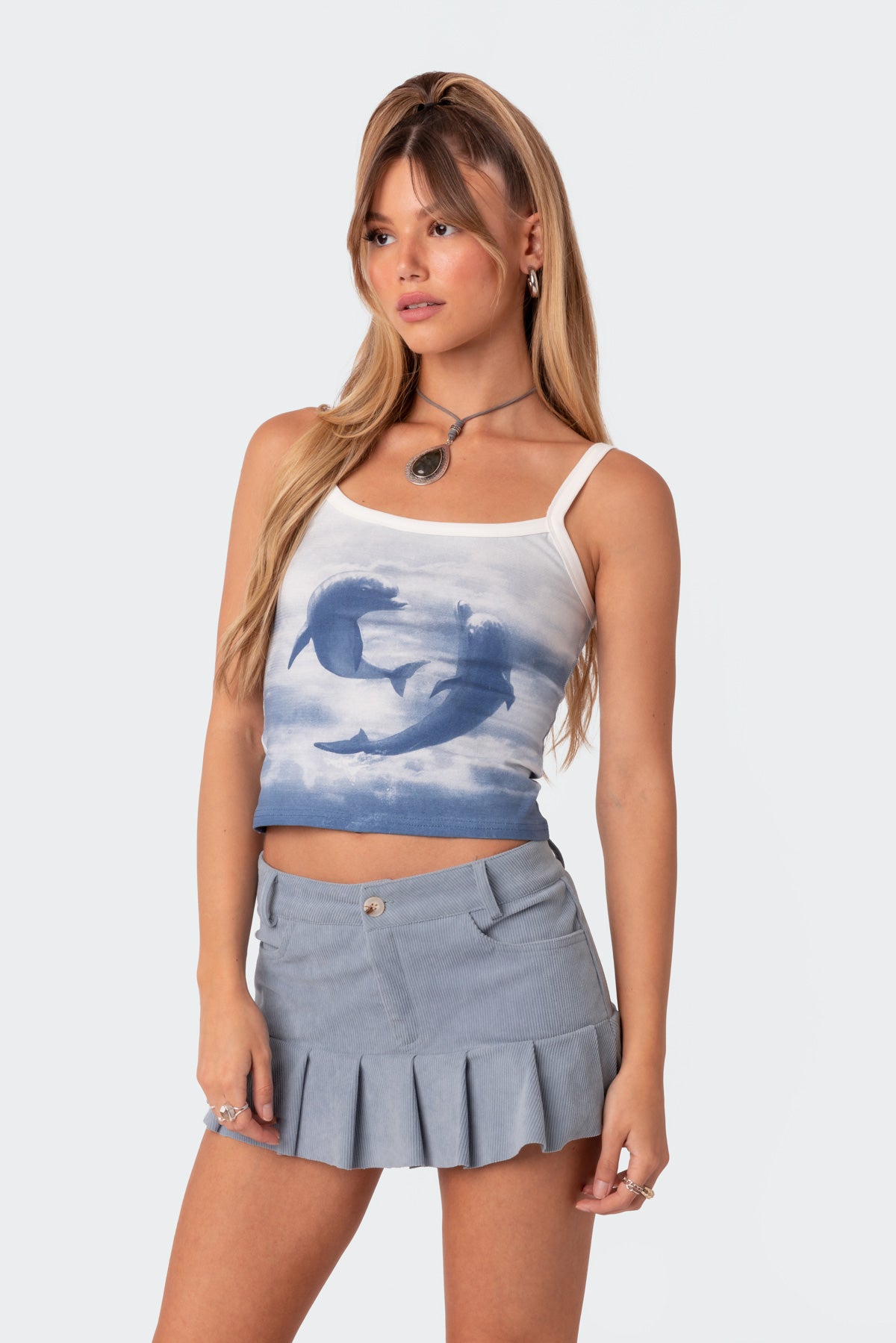 Dolphin Printed Tank Top
