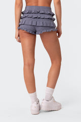 Lindsay Ruffle Knitted Shorts