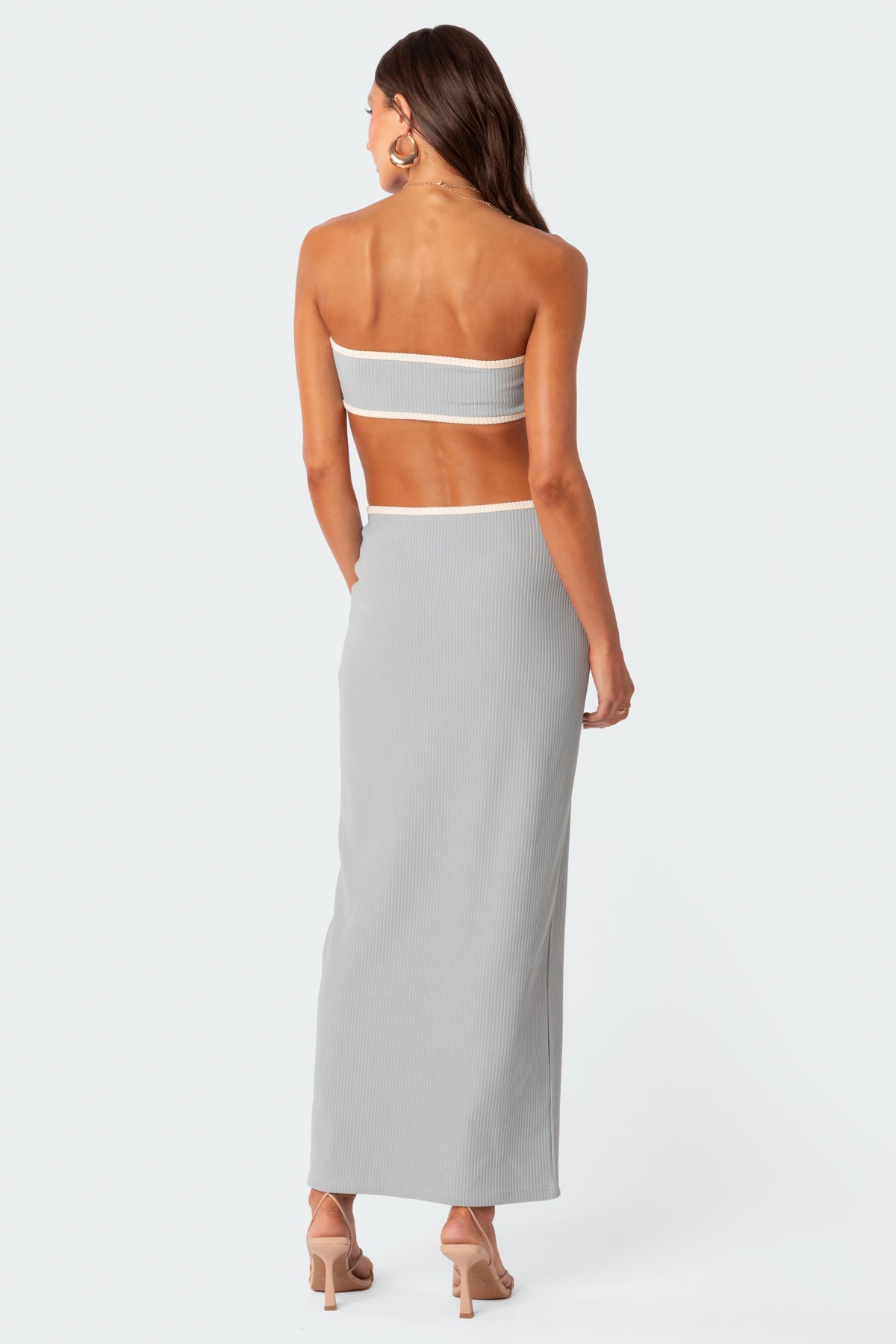 Michelle Ribbed Cut Out Maxi Dress