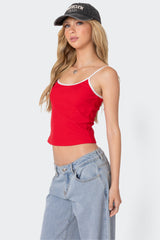 Franky Ribbed Contrast Tank Top