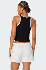 Wes Contrast Ribbed Tank Top